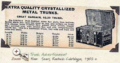 Trunk Advertisement From: Sears and Roebuck Catalog, 1902 c.