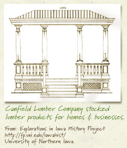 Canfield Lumber Company stocked lumber products for homes and businesses