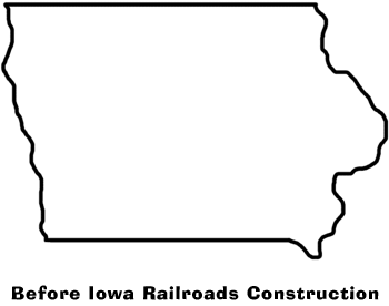 Before Iowa railroads construction