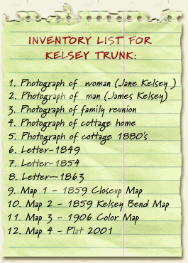 Inventory  List for Kelsey Trunk